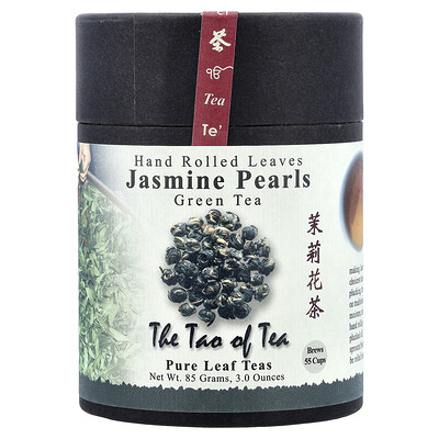 The Tao of Tea, Té verde con hojas enrolladas a mano, Perlas de jazmín, 85 g (3 oz)