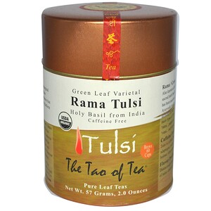 Зе Тао оф Ти, Green Leaf Varietal, Rama Tulsi Tea, Caffeine Free, 2 oz (57 g) отзывы