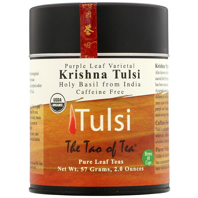 The Tao of Tea Чай из пурпурных листьев, Кришна тулси, без кофеина, 57 г (2,0 унции)