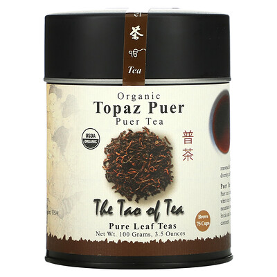 Купить The Tao of Tea 100% Органический Чай Пуэр Топаз, 3.5 унции (100 г)