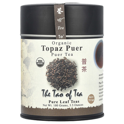 The Tao of Tea  Organic Puer Tea  Topaz Puer  3.5 oz (100 g)