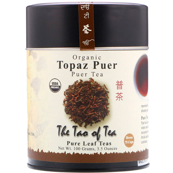 100% Органический Чай Пуэр Топаз, 3.5 унции (100 г)