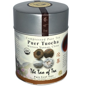 Купить The Tao of Tea, Органический пуэр точа, сжатый чай пуэр, 4,0 унции (115 г)  на IHerb