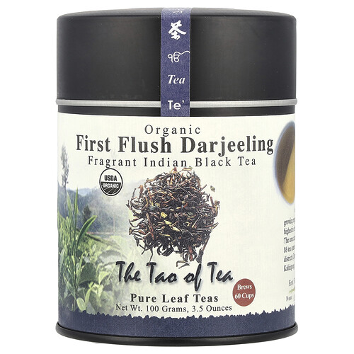 The Tao Of Tea Organic Fragrant Indian Black Tea, First Flush Darjeeling, 3.5 oz (100 g)