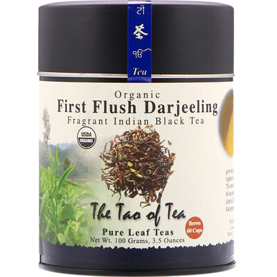 The Tao of Tea Органический ароматный индийский черный чай, чай Дарджилинг первого сбора, 3,5 унц. (100 г)