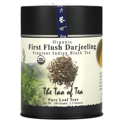 The Tao of Tea Органический ароматный индийский черный чай, чай Дарджилинг первого сбора, 3,5 унц. (100 г)