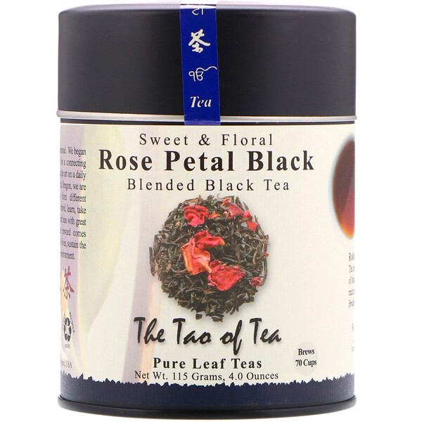 The Tao of Tea, Sweet & Floral Blended Black Tea, Rose Petal Black, 4