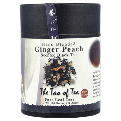 The Tao of Tea, Té negro perfumado, Mezclado a mano, Jengibre y melocotón, 114 g (4 oz)