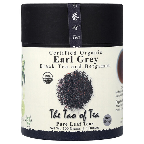 The Tao Of Tea Certified Organic Black Tea and Bergamot, Earl Grey, 3.5 oz (100 g)