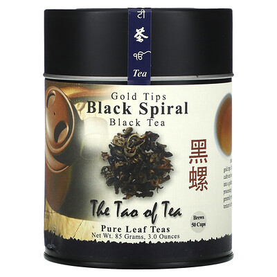 The Tao of Tea  Gold Tips Black Spiral  Black Tea  3 oz (85 g)