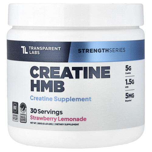 Transparent Labs, Strength Series, Creatine HMB, Kreatin HMB, Erdbeerlimonade, 285 g (0,63 lb.)