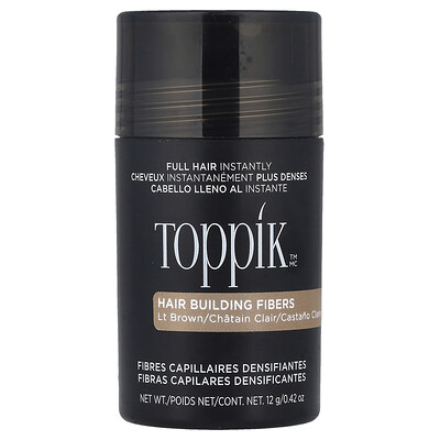 Product Image for Toppik, Hair Building Fibers, Light Brown, 0.42 oz (12 g)