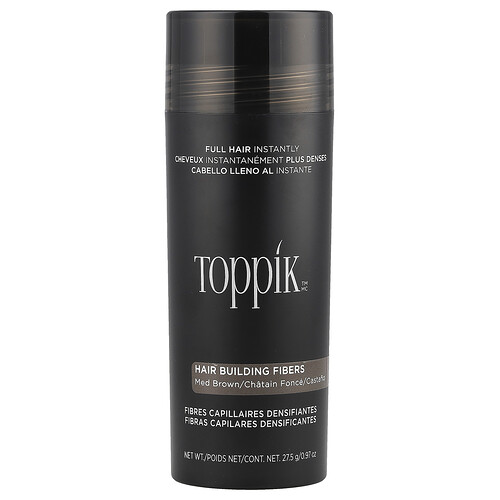 Toppik Hair Building Fibers, Medium Brown, 0.97 oz (27.5 g)
