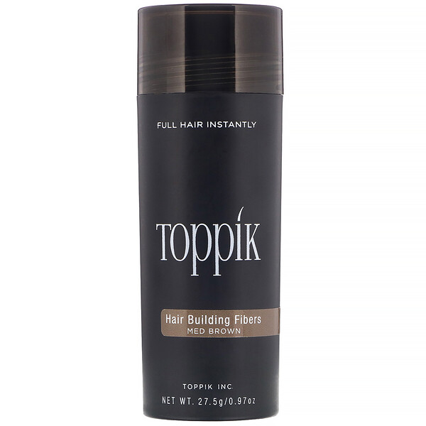 Toppik‏, סיבים לבניית שיער, חום בינוני, 27.5 גרם