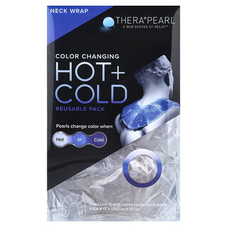 TheraPearl, Kleur veranderende warme + koude herbruikbare verpakking, nekwikkel, 1 wikkel