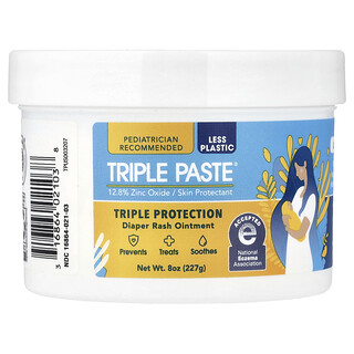 Triple Paste, Мехлем против обрив при пелени с цинков оксид, без аромат, 227 g (8 oz)