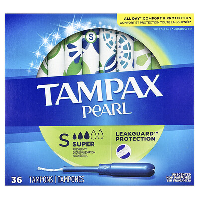 Tampax  Pearl  Super  Unscented  36 Tampons