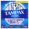 Tampax,Pearl（パール）、ライト、無香料、タンポン36個