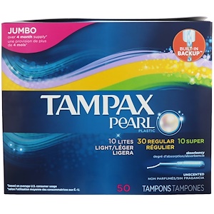 Tampax, Pearl, большая упаковка, 50 тампонов