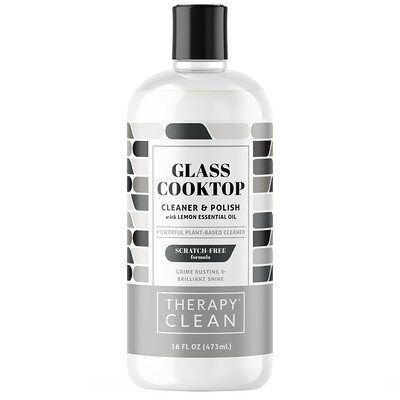 Therapy Clean Glass Cooktop Cleaner & Polish with Lemon Essential Oil, 16 fl oz (473 ml)  - купить со скидкой