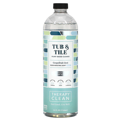 Product Image for Therapy Clean, Tub & Tile, Plant-Based Cleaner, Grapefruit Zest, 24 fl oz (710 ml)