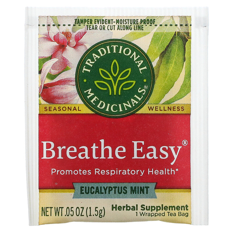 Traditional Medicinals, Breathe Easy, Eucalyptus Mint, Caffeine Free