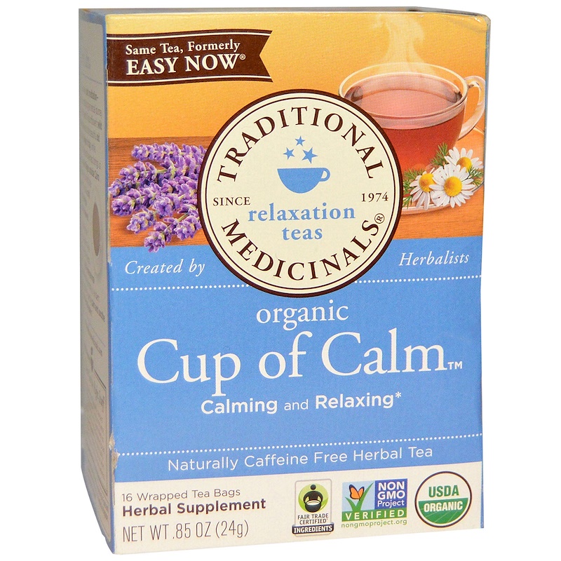 Traditional Medicinals, Herbal Teas, Organic Cup of Calm, Naturally