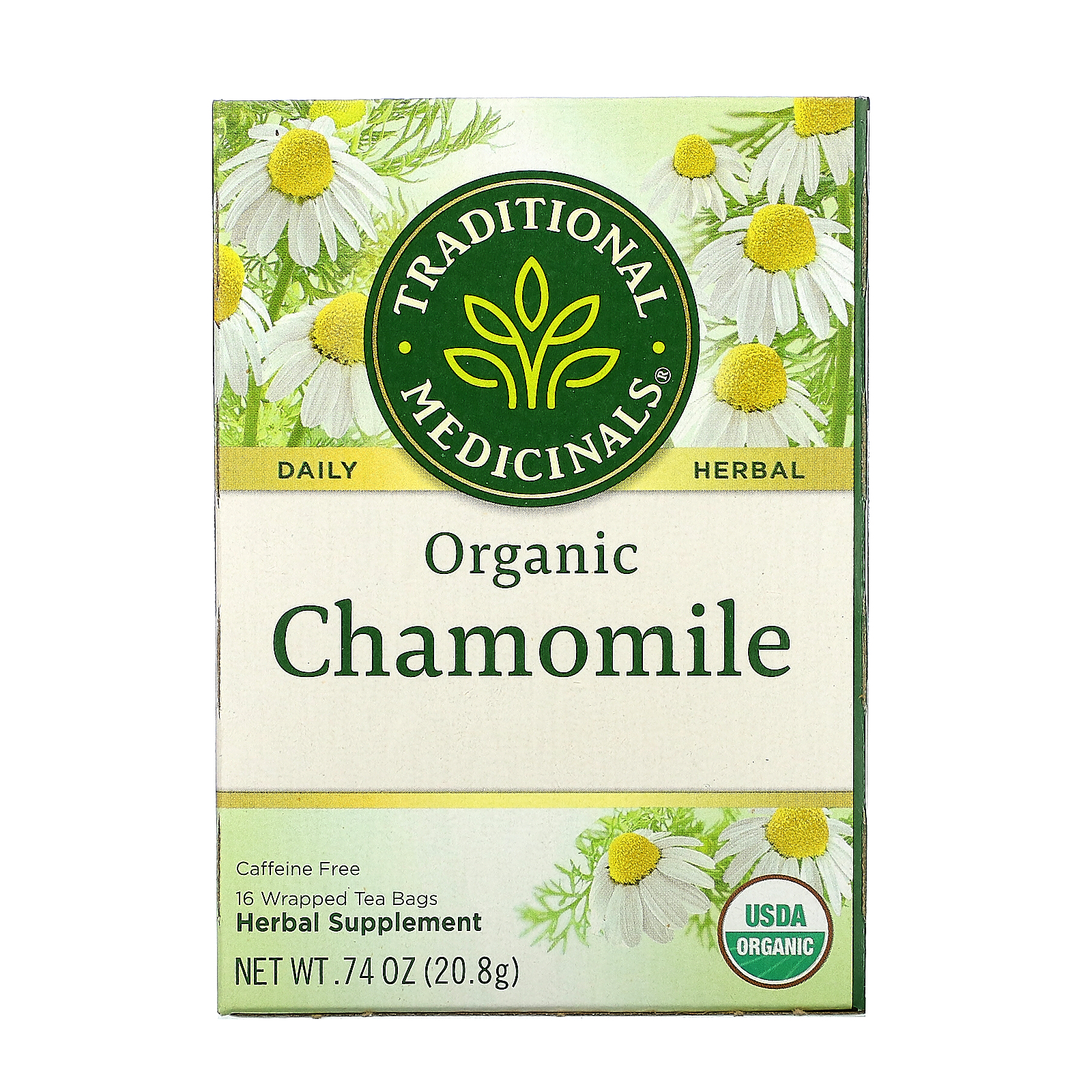 Traditional Medicinals, Herbal Teas, Organic Chamomile, Naturally