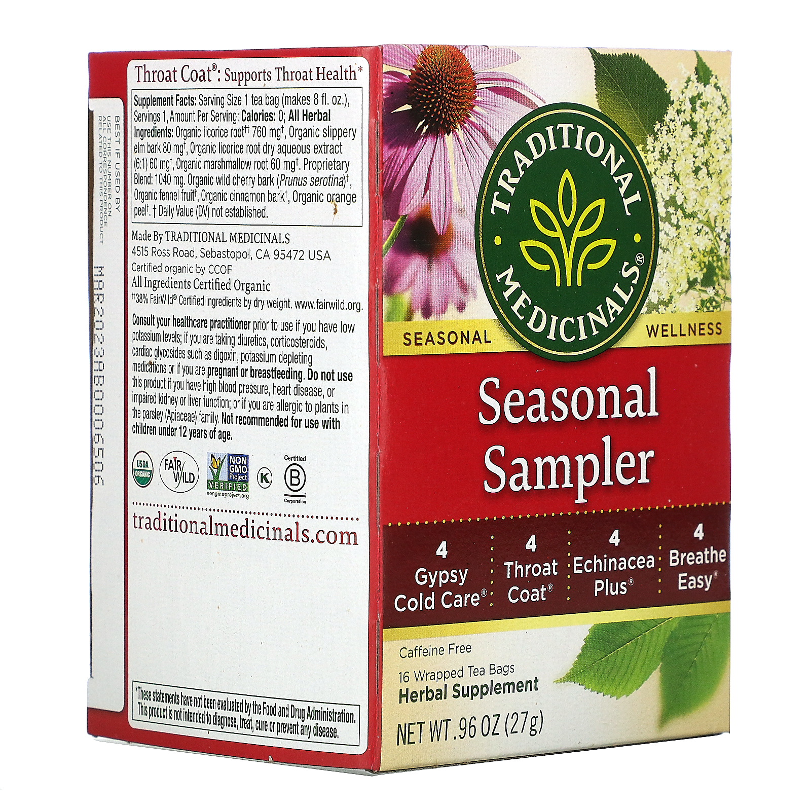 Traditional Medicinals, Seasonal Teas, Seasonal Sampler, Naturally