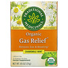Traditional Medicinals, Organic Gas Relief, без кофеина, ромашка и мята, 16 чайных пакетиков в упаковке, 24 г (0,85 унции)