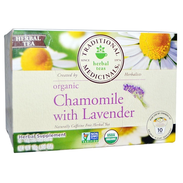 Traditional Medicinals, Organic Chamomile with Lavender, Naturally
