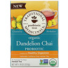 Probiotic Teas, Organic Dandelion Chai Probiotic, Naturally Caffeine Free, 16 Wrapped Tea Bags, 1.19 oz (33.6 g)