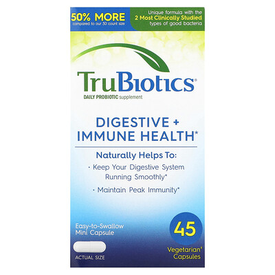 

TruBiotics Digestive + Immune Health 45 Vegetarian Capsules