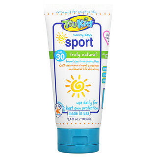 TruKid, Sunny Days Sport Sunscreen, SPF 30, Unscented, 3.4 fl oz (100 ml)