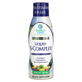 Tropical Oasis, Premium, vloeibaar B-complex, 480 ml