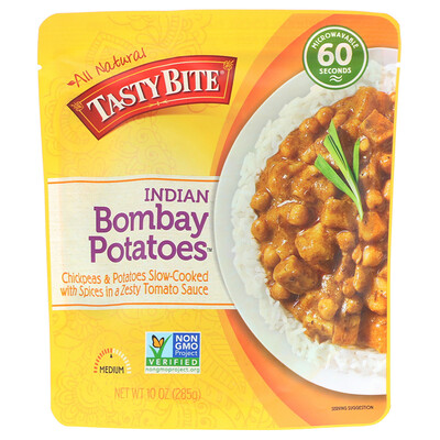 Tasty Bite Indian, Bombay Potatoes, Medium, 10 oz (285 g)