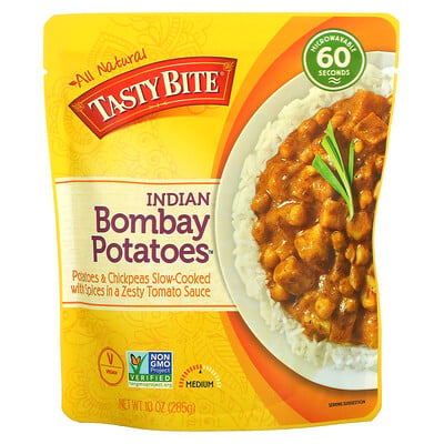 Tasty Bite Индийский бомбейский картофель, средний, 285 г (10 унций)