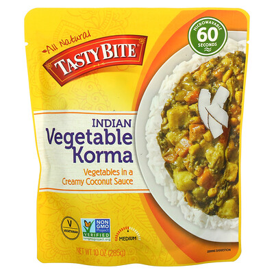 Tasty Bite Indian Vegetable Korma, Medium, 10 oz (285 g)