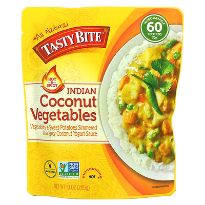 Tasty Bite Индийские кокосовые овощи, острые и пряные, 285 г (10 унций)