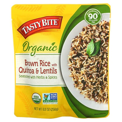 Купить Tasty Bite Organic Brown Rice with Quinoa & Lentils, 8.8 oz (250 g)
