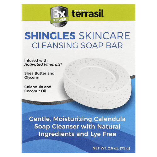 Terrasil, Shingles Skincare Cleaning Soap Bar, 2.6 oz (75 g)