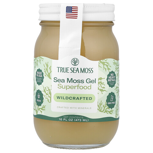 True Sea Moss Sea Moss Gel Superfood, Wildcrafted, 16 fl oz (473 ml)