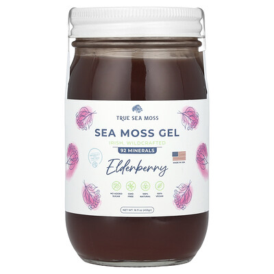 True Sea Moss  Sea Moss Gel  Elderberry   16 fl oz (453 g)