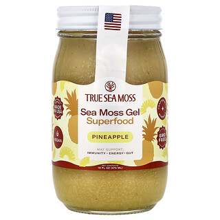 True Sea Moss, гель із морським мохом, суперфуд, ананас, 473 мл (16 рідк. унцій)