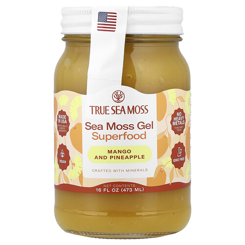 True Sea Moss Sea Moss Gel Superfood, Mango and Pineapple, 16 fl oz (473 ml)