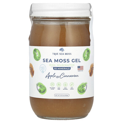 True Sea Moss  Sea Moss Gel  Apple and Cinnamon  16 fl oz (453 g)