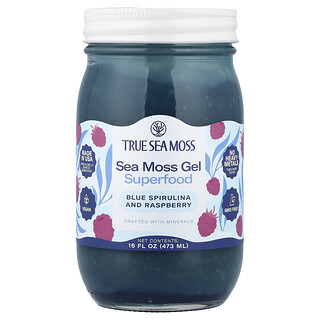 True Sea Moss, гель із морського моху, суперфуд, блакитна спіруліна та малина, 473 мл (16 рідк. унцій)