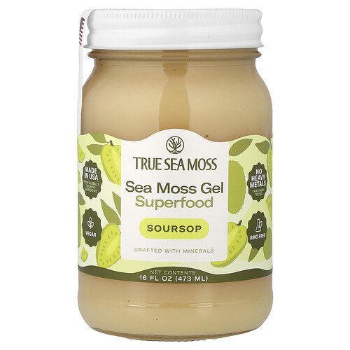 True Sea Moss Sea Moss Gel Superfood, Soursop, 16 fl oz (473 ml)