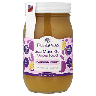 True Sea Moss, Sea Moss, Gel aux superaliments, Fruit de la passion, 473 ml