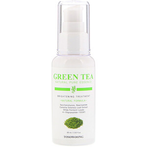 Отзывы о Tosowoong, Green Tea Natural Pure Essence, Brightening Treatment, 2.02 fl oz (60 ml)
